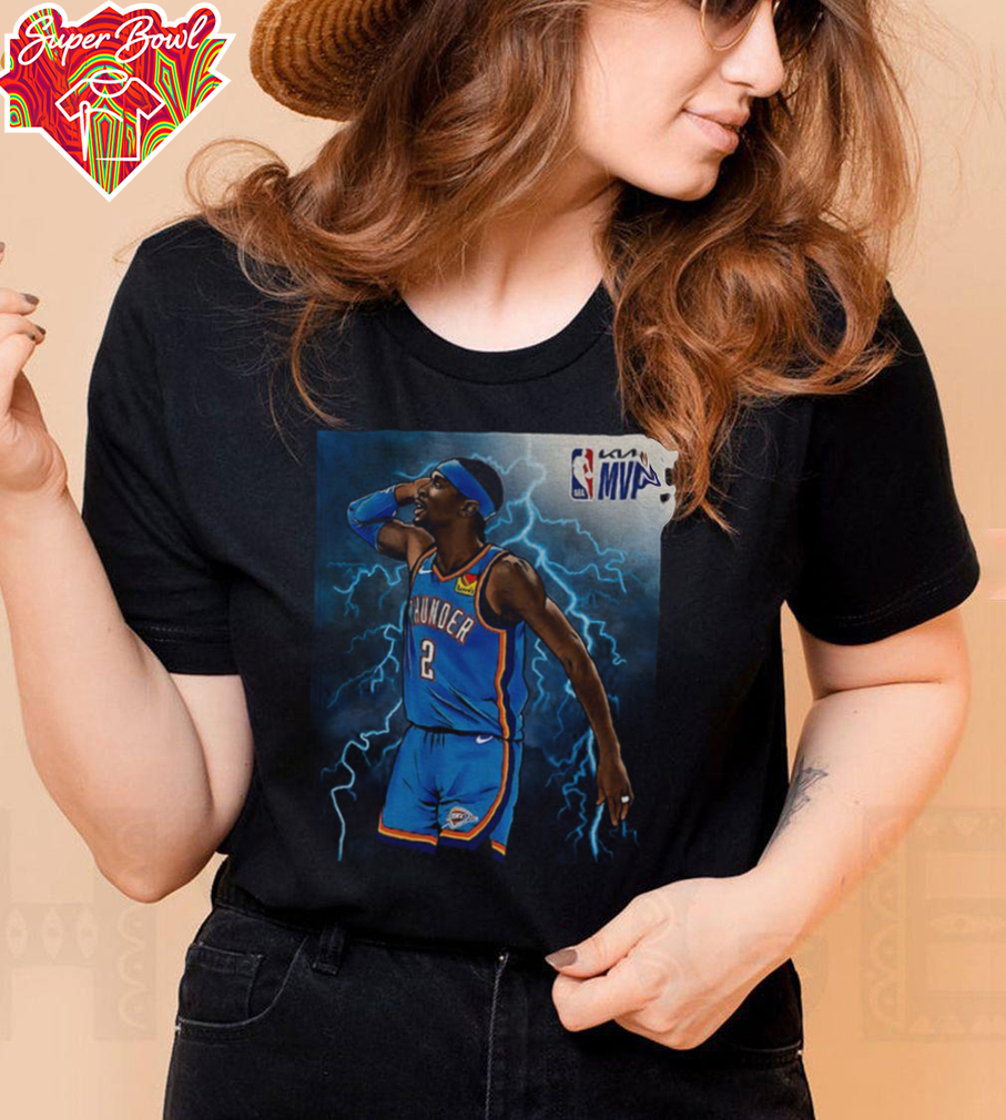 Shai Gilgeous Alexander Oklahoma City Thunder 2025 NBA Basketball cartoon shirt Shai Gilgeous Alexander Oklahoma City Thunder 2025 NBA Basketball cartoon shirt