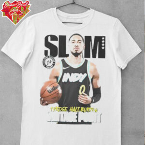 Slam Tyrese Haliburton vintage point Indiana Pacers signature shirt