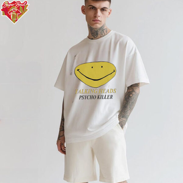 Smiley face talking heads psycho Killer shirt