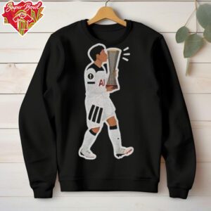 Son Heung Min cartoon Celebration Tottenham Hotspur Europa League Winners shirt