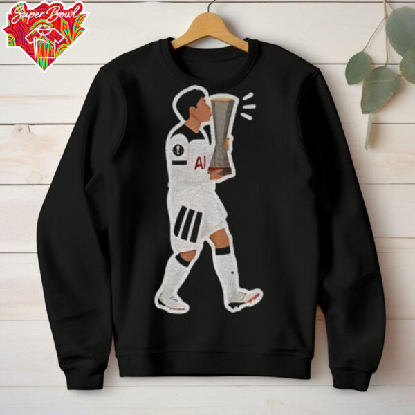 Son Heung Min cartoon Celebration Tottenham Hotspur Europa League Winners shirt