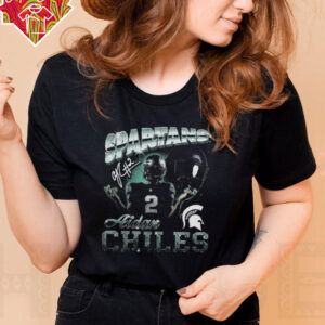 Spartans Aidan Chiles #2 Football Player Graphic T Shirt (1)