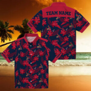 St. Louis Cardinals Aloha Style Floral Navy Shirt   Perfect for Vacation & Beach Days