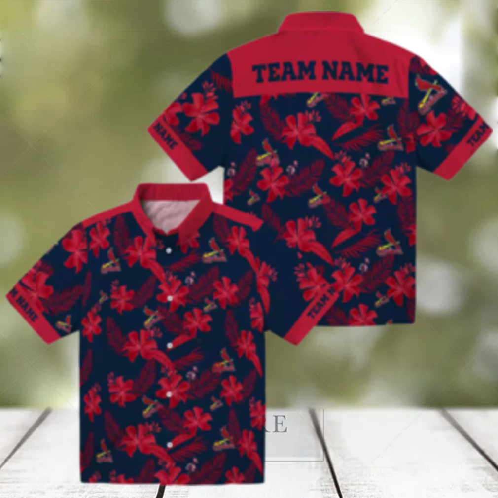 St. Louis Cardinals Aloha Style Floral Navy Shirt Perfect for Vacation & Beach Days St. Louis Cardinals Aloha Style Floral Navy Shirt Perfect for Vacation & Beach Days