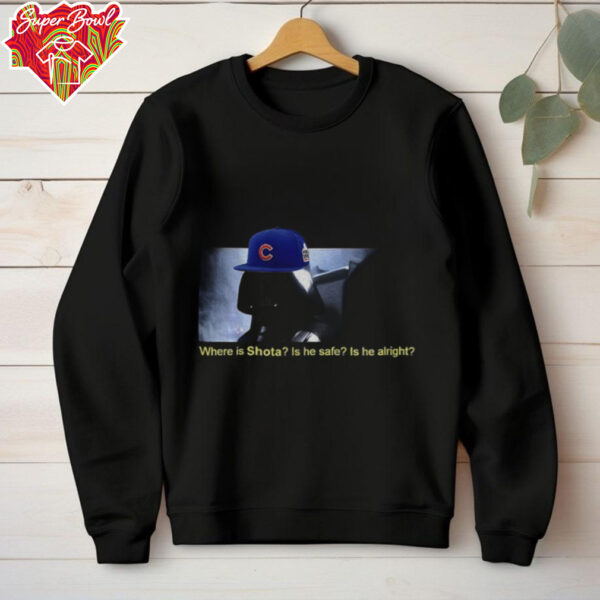 Star Wars Darth Vader MLB Chicago Cubs where is shota is he safe is he alright shirt