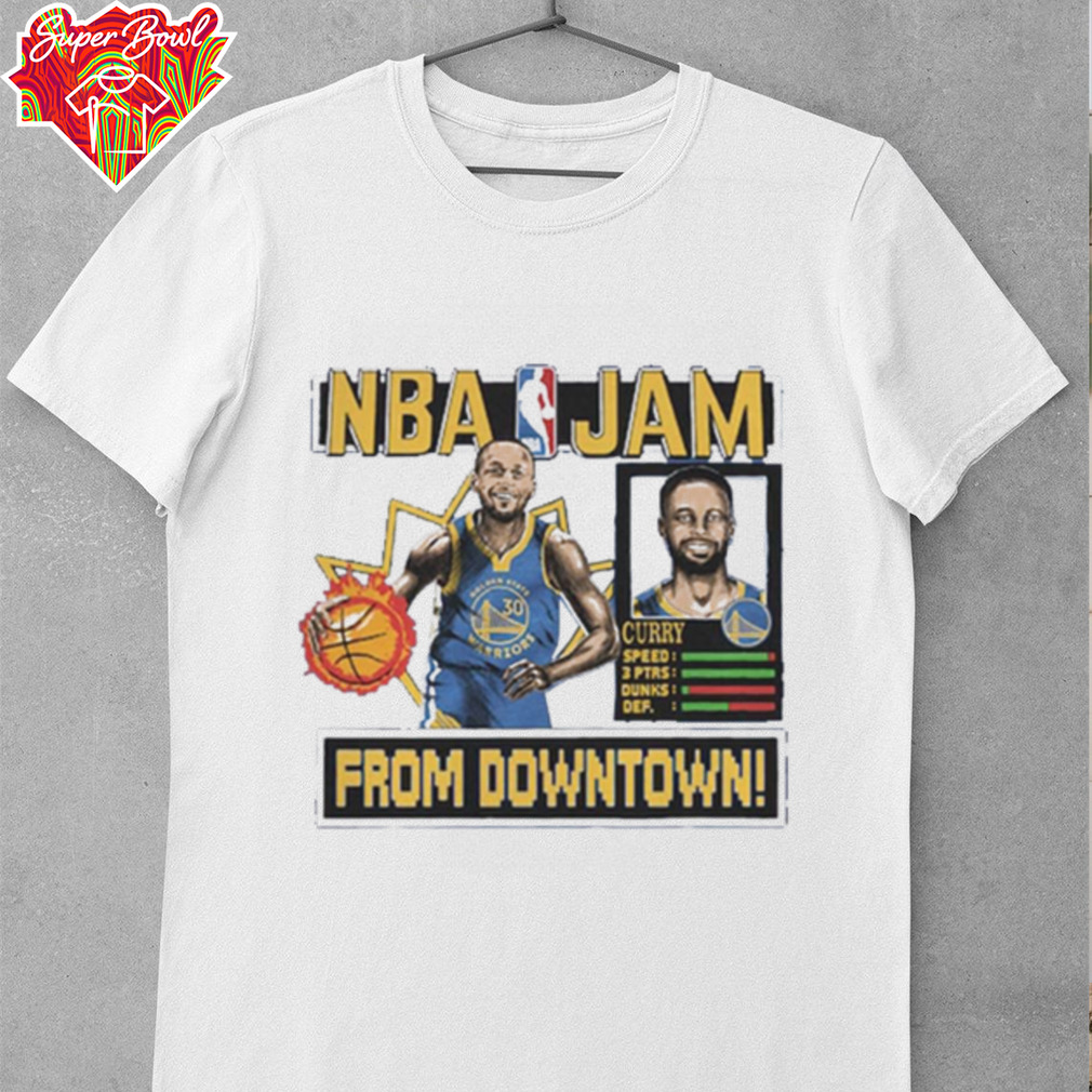 Stephen Curry Golden State Warriors Homage Unisex NBA Jam Tri Blend T Shirt Stephen Curry Golden State Warriors Homage Unisex NBA Jam Tri Blend T Shirt