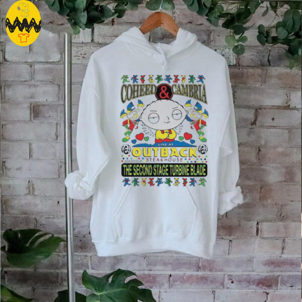 Stewie Griffin Coheed And Cambria Live At Outback Steakhouse Performing The Second Stage Turbine Blade Brian Robert Jones Grateful Dead Bears T shirts