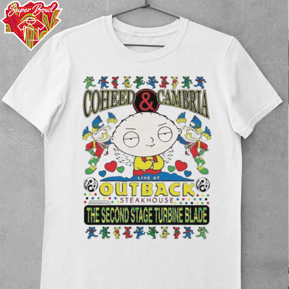 Stewie Griffin Coheed And Cambria Live At Outback Steakhouse Performing The Second Stage Turbine Blade Brian Robert Jones Grateful Dead Bears T shirts Stewie Griffin Coheed And Cambria Live At Outback Steakhouse Performing The Second Stage Turbine Blade Brian Robert Jones Grateful Dead Bears T shirts
