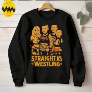 Straight as Wrestling WWE caricature shirt