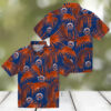 Summer Ready New York Mets Hawaiian Shirt   Blue Palm Leaves MLB Shirt