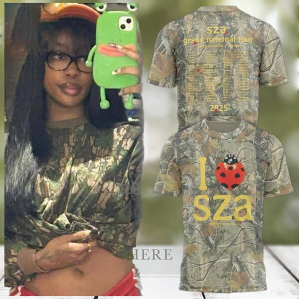 Sza Camo Grand National Tour T Shirt Presents For Music Lovers