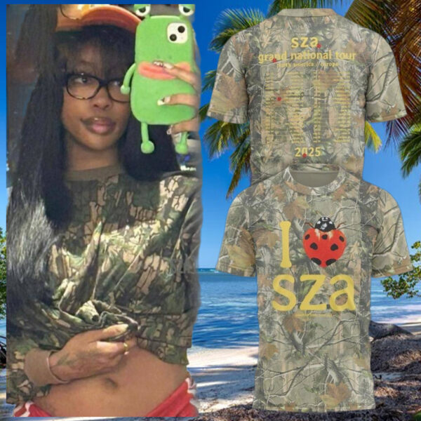 Sza Camo Grand National Tour T Shirt Presents For Music Lovers