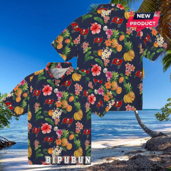 Tampa Bay Buccaneers Hibiscus Fruit Summer Hawaiian Shirt
