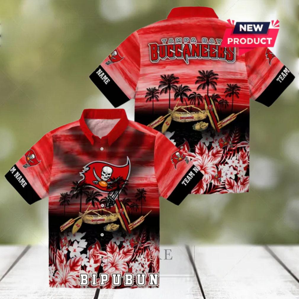 Tampa Bay Buccaneers Tropical Canoe Hawaiian Shirt Tampa Bay Buccaneers Tropical Canoe Hawaiian Shirt