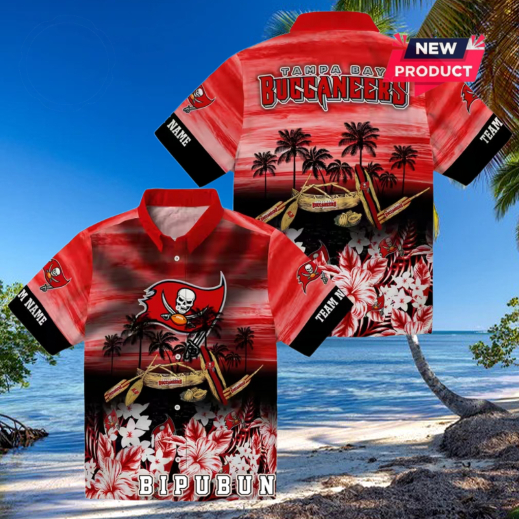 Tampa Bay Buccaneers Tropical Canoe Hawaiian Shirt Tampa Bay Buccaneers Tropical Canoe Hawaiian Shirt