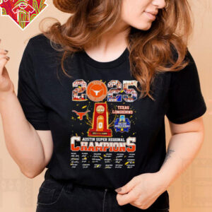 Texas Longhorns 2025 Austin Super Regional Champions signatures shirt