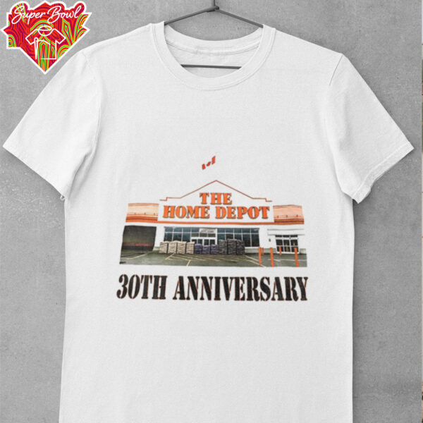 The home depot 30th anniversary Canada flag shirt
