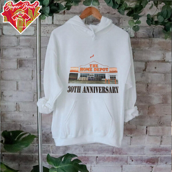The home depot 30th anniversary Canada flag shirt