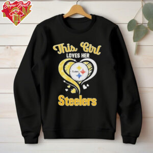 This girl loves her Pittsburgh Steelers shirt