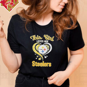 This girl loves her Pittsburgh Steelers shirt