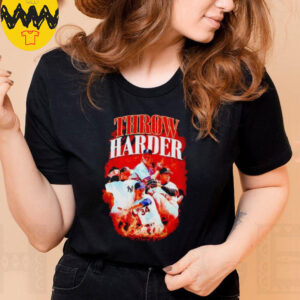 Throw Harder Baseball Flames MLB shirt