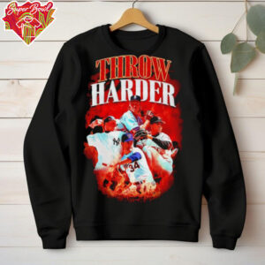 Throw Harder baseball graphic shirt