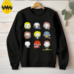 Thunderbolts Chibi Cartoon Characters Shirt Cute Marvel Superhero Team