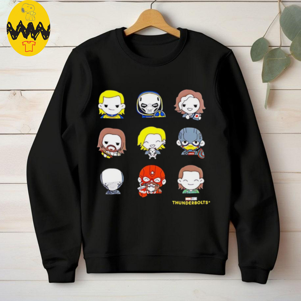 Thunderbolts Chibi Cartoon Characters Shirt Cute Marvel Superhero Team Thunderbolts Chibi Cartoon Characters Shirt Cute Marvel Superhero Team