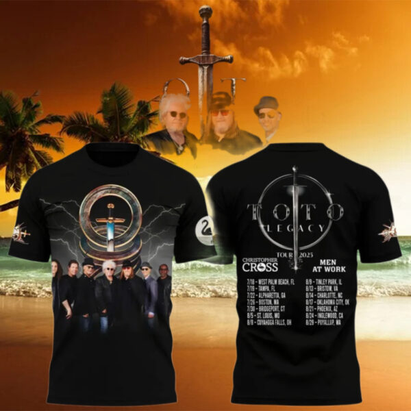 Toto Band North America Summer Tour 2025 T Shirt Unique Gifts For Music Lovers