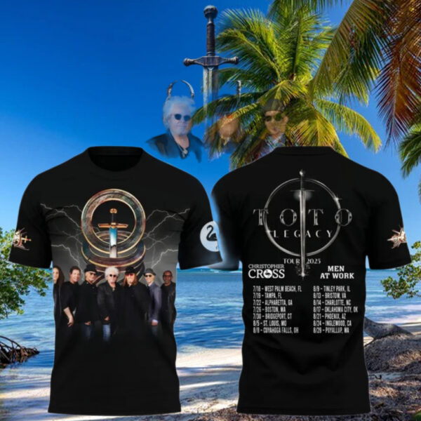 Toto Band North America Summer Tour 2025 T Shirt Unique Gifts For Music Lovers