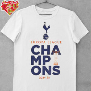 Tottenham Hotspur Europa League Champions winners 2025 trophy shirt