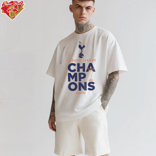 Tottenham Hotspur Europa League Champions winners 2025 trophy shirt