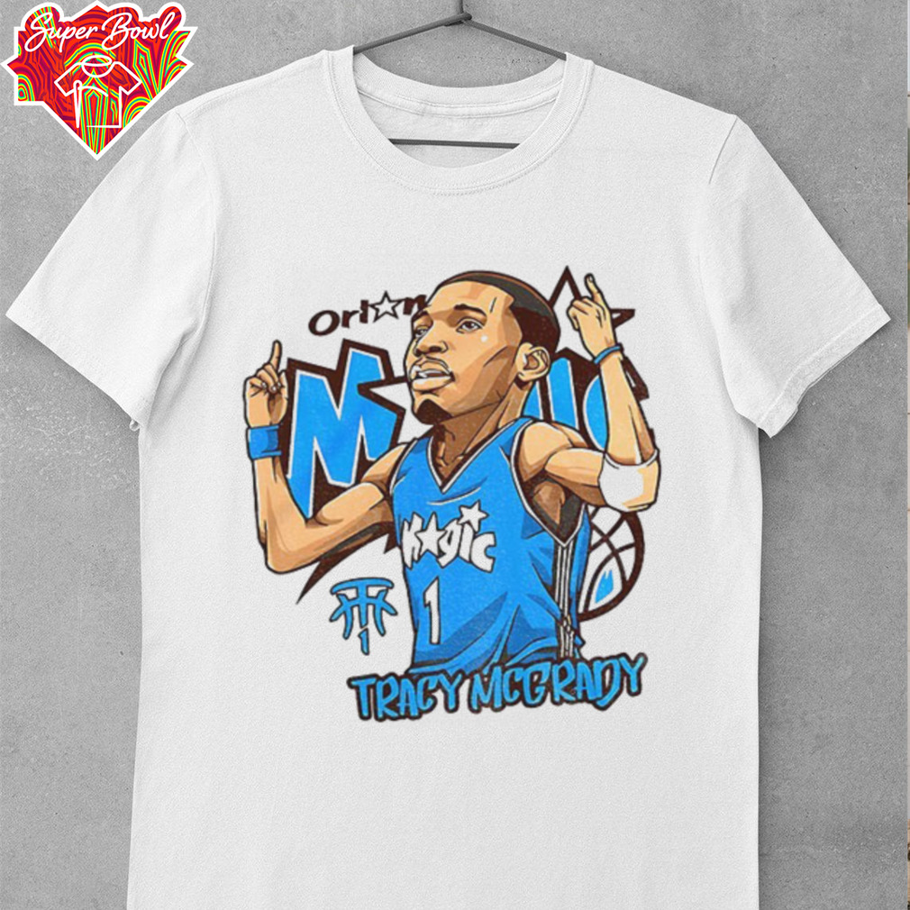 Tracy McGrady 1 Orlando Magic Basketball NBA cartoon shirt Tracy McGrady 1 Orlando Magic Basketball NBA cartoon shirt