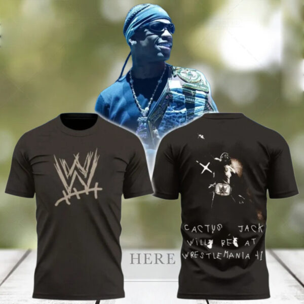 Travis Scott x WWE WrestleMania 41 Limited Edition T Shirt Music Lover Gift Ideas For Him