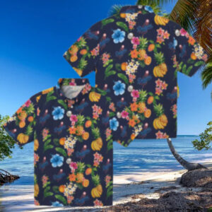 Trending Dodgers Hawaiian Shirt   Navy Tropical Hibiscus Fan Gift for Men & Women