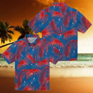 Tropical Palm Leaf Dodgers Hawaiian Shirt   Official MLB Summer Apparel