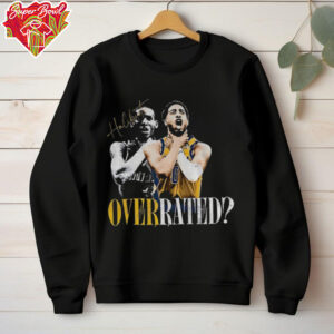 Tyrese Haliburton and Reggie Miller Indiana Pacers NBA Basketball Overrated signatures shirt