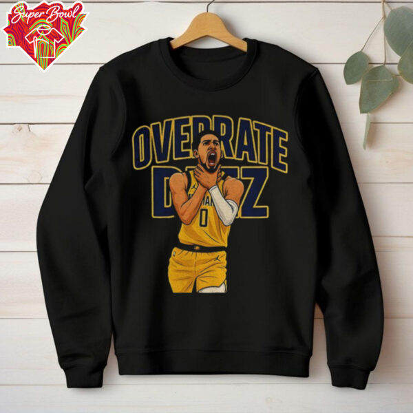 Tyrese Haliburton cartoon choke Overrate Deez Indiana Pacers NBA Basketball Player shirt