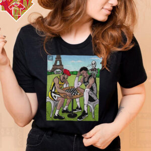 Tyrese Haliburton vs. Victor Wembanyama NBA Basketball playing chess cartoon shirt