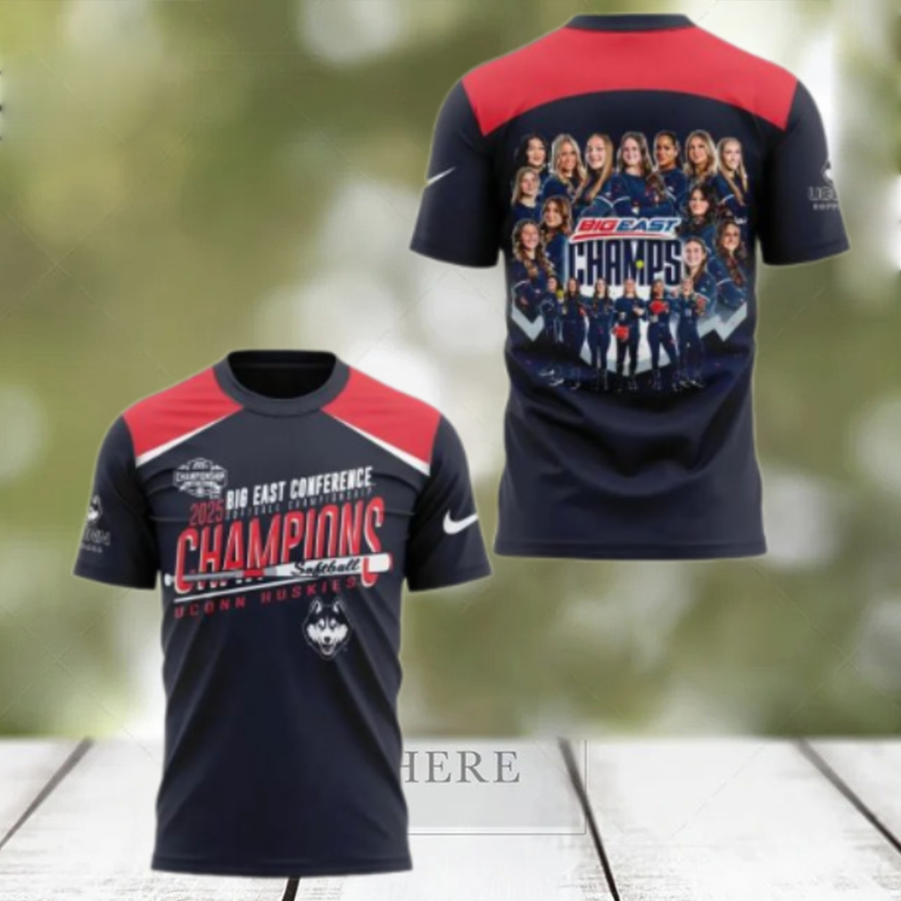 UConn Softball Big East Champions 2025 For Fans T Shirt UConn Softball Big East Champions 2025 For Fans T Shirt