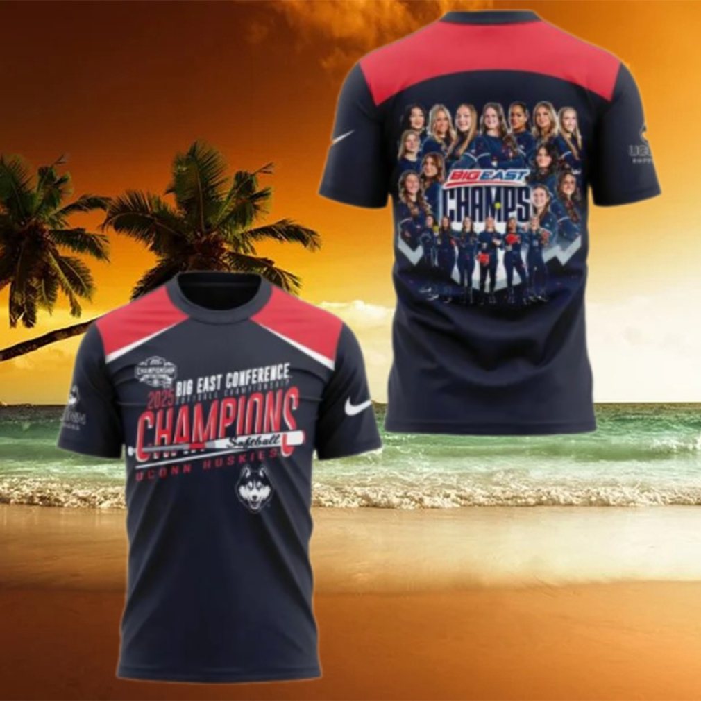 UConn Softball Big East Champions 2025 For Fans T Shirt UConn Softball Big East Champions 2025 For Fans T Shirt