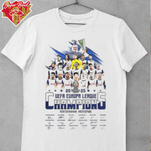 Uefa Europa League Champions Tottenham Hotspur 2025 signatures shirt