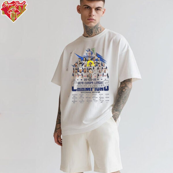 Uefa Europa League Champions Tottenham Hotspur 2025 signatures shirt