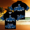 Personalized Dodgers Hawaiian Shirt   Blue Aloha Floral MLB Apparel for Men & Women
