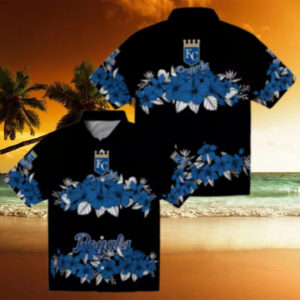Unique Kansas City Royals Hibiscus Hawaiian Shirt   Summer Vacation, Palm & Floral Design