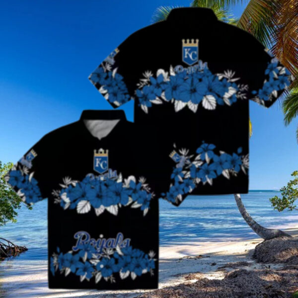 Unique Kansas City Royals Hibiscus Hawaiian Shirt   Summer Vacation, Palm & Floral Design