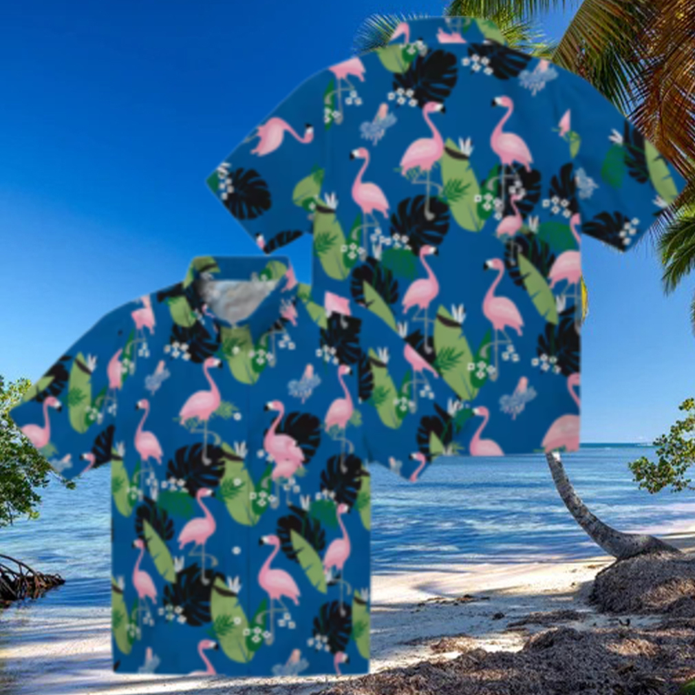 Unisex Dodgers Hawaiian Shirt Blue Flamingo Leaf Print for MLB Fans & Vacation Unisex Dodgers Hawaiian Shirt Blue Flamingo Leaf Print for MLB Fans & Vacation