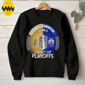 Vegas Golden Knights vs. Edmonton Oilers Inglasco 2025 Stanley Cup Playoffs Second Round Dueling Match Up Hockey shirt