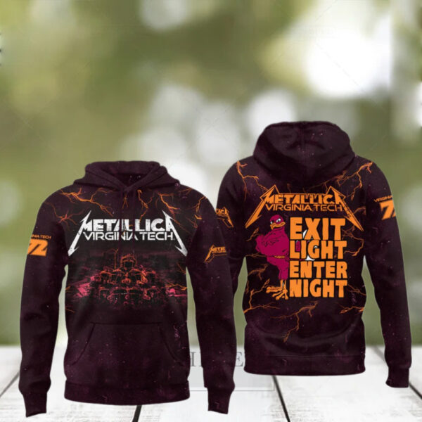 Virginia Tech Hokies Metallica Hoodie Unique Gifts For Football Lovers