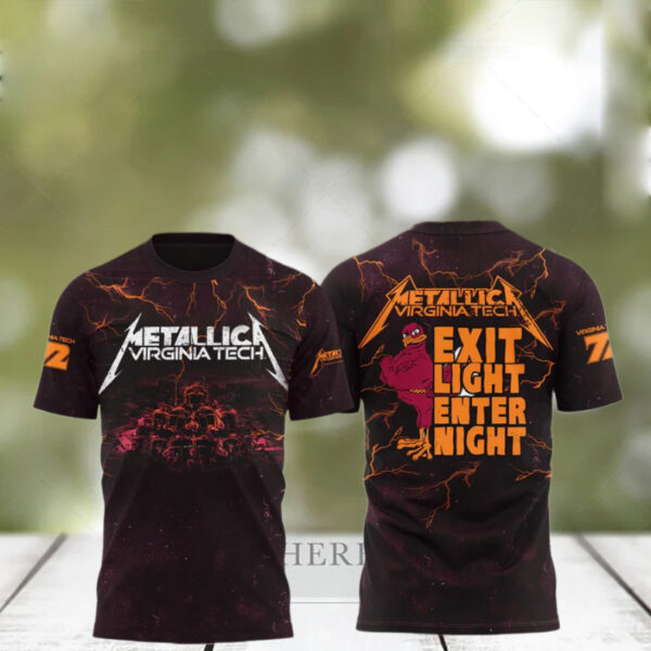 Virginia Tech Hokies Metallica T Shirt Football Themed Gifts